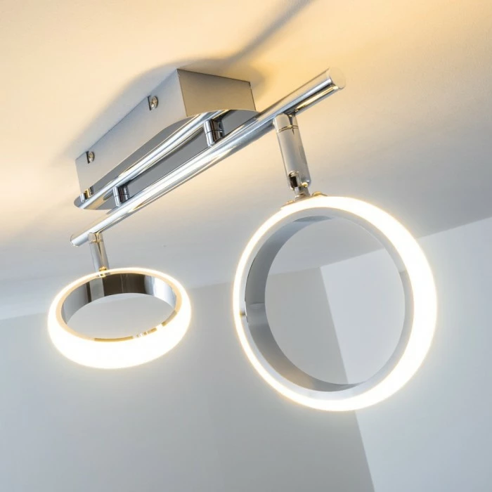 Hofstein Dobris Deckenspot LED Chrom, 2-flammig 8 Hofstein Dobris Deckenspot LED Chrom, 2-flammig – Bild 8