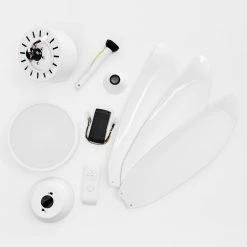 Hofstein Doha Deckenventilator LED Weiß, 1-flammig, Fernbedienung -LED Leuchten Verkäufe doha deckenventilator h3325537 14