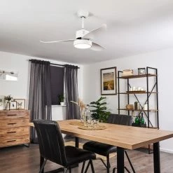 Hofstein Doha Deckenventilator LED Weiß, 1-flammig, Fernbedienung -LED Leuchten Verkäufe doha deckenventilator h3372746 6