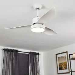 Hofstein Doha Deckenventilator LED Weiß, 1-flammig, Fernbedienung -LED Leuchten Verkäufe doha deckenventilator h3372746 8