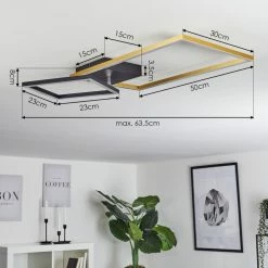 Hofstein Doyon Deckenleuchte LED Schwarz, 1-flammig 15 Hofstein Doyon Deckenleuchte LED Schwarz, 1-flammig -LED Leuchten Verkäufe doyon deckenleuchte h3457054 3