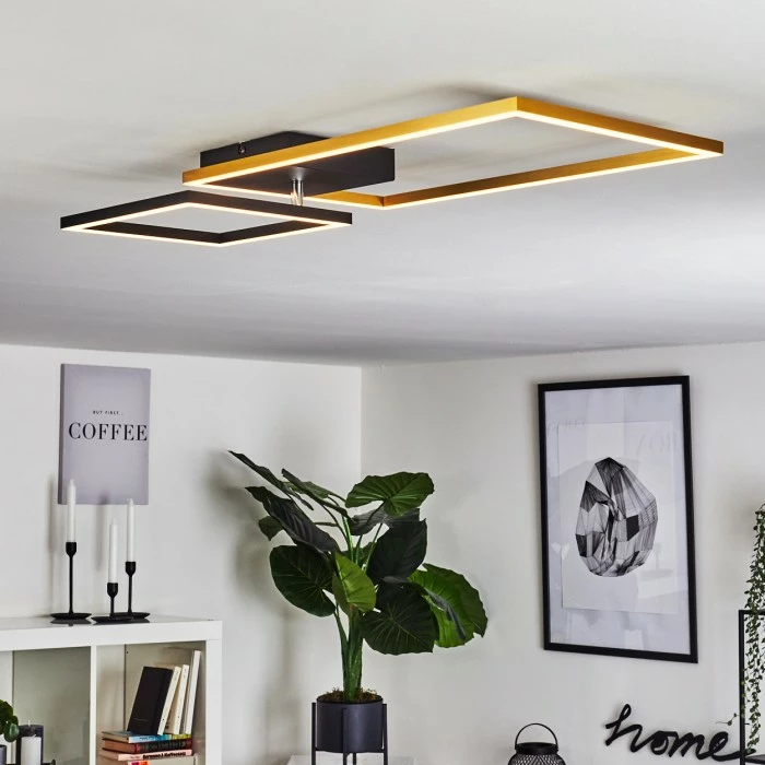 Hofstein Doyon Deckenleuchte LED Schwarz, 1-flammig 7 Hofstein Doyon Deckenleuchte LED Schwarz, 1-flammig – Bild 7