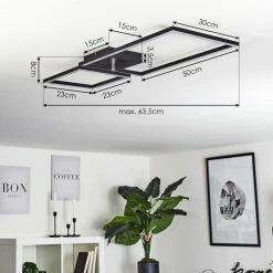 Hofstein Doyon Deckenleuchte LED Schwarz, 1-flammig 15 Hofstein Doyon Deckenleuchte LED Schwarz, 1-flammig -LED Leuchten Verkäufe doyon deckenleuchte h3457092 3