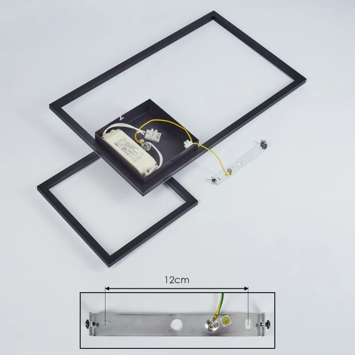 Hofstein Doyon Deckenleuchte LED Schwarz, 1-flammig 5 Hofstein Doyon Deckenleuchte LED Schwarz, 1-flammig – Bild 5