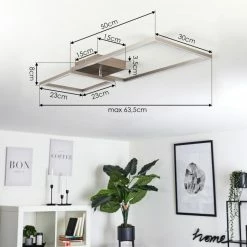 Hofstein Doyon Deckenleuchte LED Nickel-Matt, 1-flammig -LED Leuchten Verkäufe doyon deckenleuchte h3459133 3