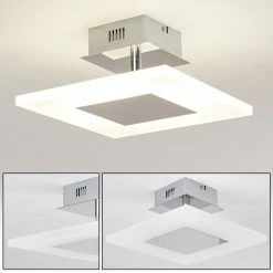 Hofstein Driewegen Deckenleuchte LED Chrom, 1-flammig