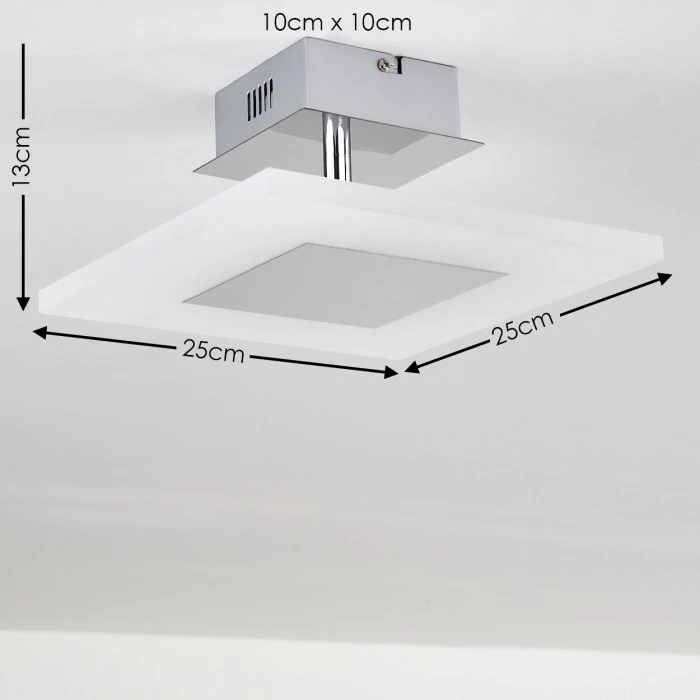 Hofstein Driewegen Deckenleuchte LED Chrom, 1-flammig 2 Hofstein Driewegen Deckenleuchte LED Chrom, 1-flammig – Bild 2