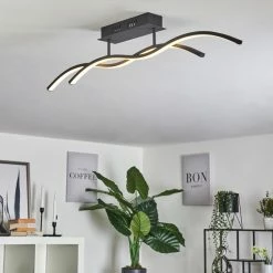 Hofstein Eaglesham Deckenleuchte LED Schwarz, 1-flammig