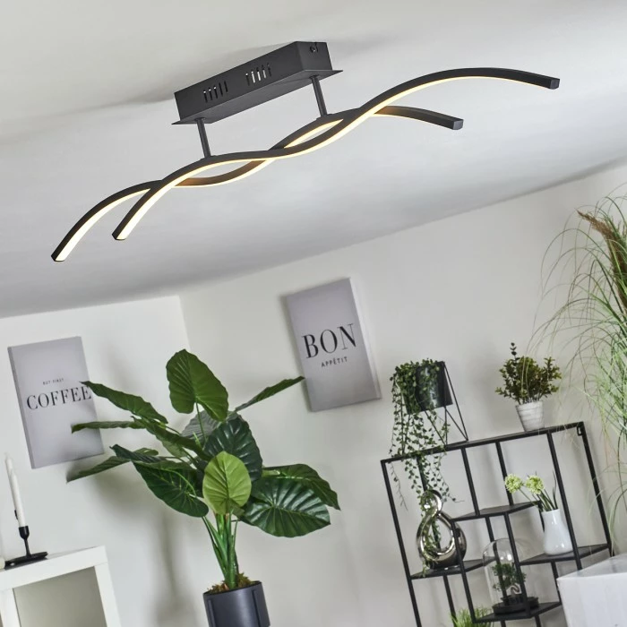 Hofstein Eaglesham Deckenleuchte LED Schwarz, 1-flammig 9 Hofstein Eaglesham Deckenleuchte LED Schwarz, 1-flammig – Bild 9