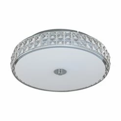 Eglo Leuchten Eglo CARDILLIO Deckenleuchte LED Chrom, Kristalloptik, 1-flammig