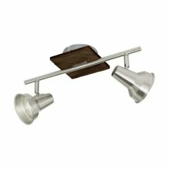 Eglo Leuchten Eglo FILIPINA Deckenspot LED Nickel-Matt, Braun, 2-flammig