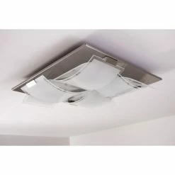 Eglo Leuchten Eglo GUADIANO Deckenleuchte LED Nickel-Matt, 4-flammig -LED Leuchten Verkäufe eglo guadiano deckenleuchte 93398 2