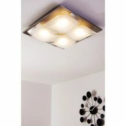 Eglo Leuchten Eglo GUADIANO Deckenleuchte LED Nickel-Matt, 4-flammig -LED Leuchten Verkäufe eglo guadiano deckenleuchte 93398 3