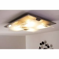 Eglo Leuchten Eglo GUADIANO Deckenleuchte LED Nickel-Matt, 4-flammig -LED Leuchten Verkäufe eglo guadiano deckenleuchte 93398 6