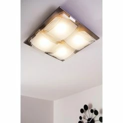 Eglo Leuchten Eglo GUADIANO Deckenleuchte LED Nickel-Matt, 4-flammig -LED Leuchten Verkäufe eglo guadiano deckenleuchte 93398 7