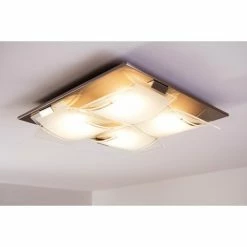 Eglo Leuchten Eglo GUADIANO Deckenleuchte LED Nickel-Matt, 4-flammig -LED Leuchten Verkäufe eglo guadiano deckenleuchte 93398 8