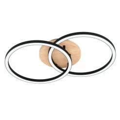 Eglo Leuchten LOMALTAS-Z Deckenleuchte LED Schwarz, Braun, 4-flammig, Farbwechsler