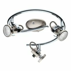 Hofstein Eglo Leuchten TUKON Deckenleuchte LED Nickel-Matt, Chrom, 3-flammig