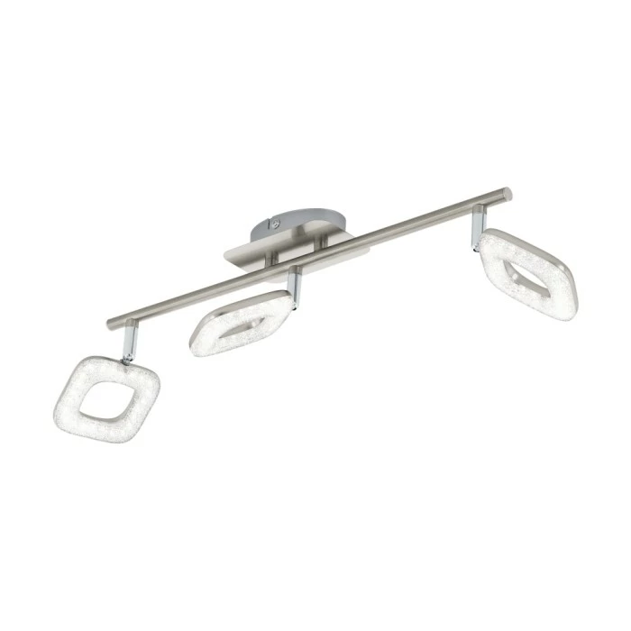 Eglo Leuchten Eglo LITAGO CRYSTAL Spot LED Nickel-Matt, Kristalloptik, 3-flammig 1 Eglo Leuchten Eglo LITAGO CRYSTAL Spot LED Nickel-Matt, Kristalloptik, 3-flammig