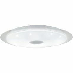 Eglo Leuchten EGLO MORATICA-A Deckenleuchte LED Weiß, Transparent, Klar, 1-flammig, Fernbedienung