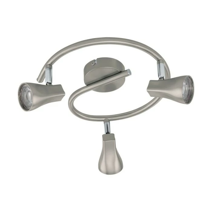 Eglo Leuchten Eglo TIBERIO Spot LED Nickel-Matt, 3-flammig 1 Eglo Leuchten Eglo TIBERIO Spot LED Nickel-Matt, 3-flammig