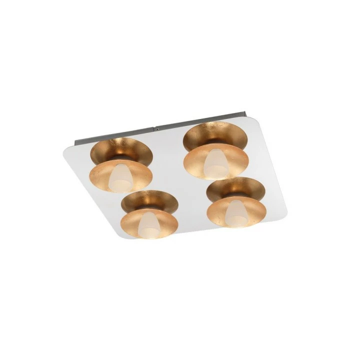 Eglo Leuchten Eglo TORANO Deckenleuchte LED Chrom, Gold, 4-flammig 1 Eglo Leuchten Eglo TORANO Deckenleuchte LED Chrom, Gold, 4-flammig