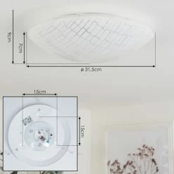 Hofstein Emibois Deckenleuchte LED Chrom, 1-flammig -LED Leuchten Verkäufe emibois deckenleuchte h3458853 3