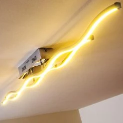 Paul Neuhaus Leuchten EMMA Deckenleuchte LED Edelstahl, 2-flammig