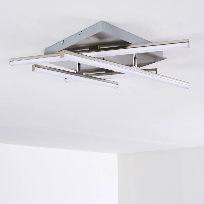 Hofstein Eriz Deckenleuchte LED Nickel-Matt, 4-flammig, Fernbedienung, Farbwechsler 13 Hofstein Eriz Deckenleuchte LED Nickel-Matt, 4-flammig, Fernbedienung, Farbwechsler – Bild 13