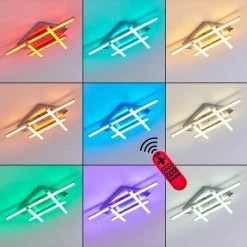 Hofstein Eriz Deckenleuchte LED Nickel-Matt, 4-flammig, Fernbedienung, Farbwechsler 39 Hofstein Eriz Deckenleuchte LED Nickel-Matt, 4-flammig, Fernbedienung, Farbwechsler -LED Leuchten Verkäufe eriz deckenleuchte h3298121 do2 2