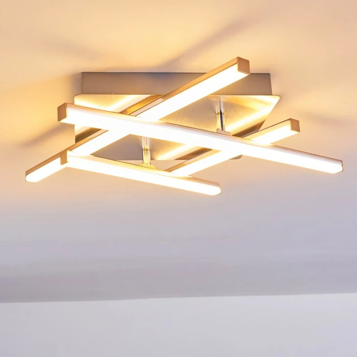 Hofstein Eriz Deckenleuchte LED Nickel-Matt, 4-flammig, Fernbedienung, Farbwechsler 31 Hofstein Eriz Deckenleuchte LED Nickel-Matt, 4-flammig, Fernbedienung, Farbwechsler – Bild 31