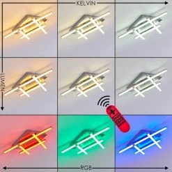 Hofstein Eriz Deckenleuchte LED Nickel-Matt, 4-flammig, Fernbedienung, Farbwechsler 44 Hofstein Eriz Deckenleuchte LED Nickel-Matt, 4-flammig, Fernbedienung, Farbwechsler -LED Leuchten Verkäufe eriz deckenleuchte h3298121 do2 7