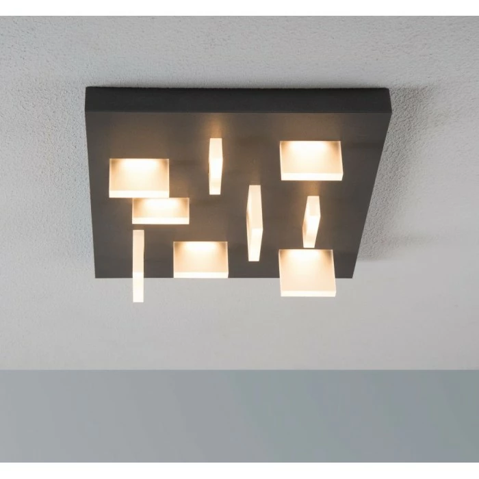 Escale Sharp Deckenleuchte LED Anthrazit, 9-flammig 1 Escale Sharp Deckenleuchte LED Anthrazit, 9-flammig