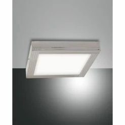 Fabas Luce Egon Deckenleuchte LED Nickel-Matt, 1-flammig