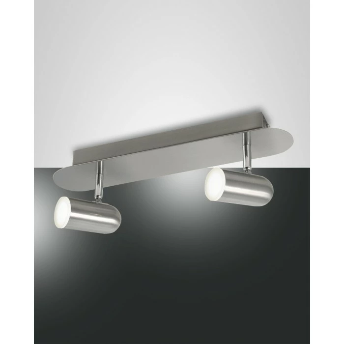 Fabas Luce Spotty Deckenleuchte LED Nickel-Matt, 2-flammig 1 Fabas Luce Spotty Deckenleuchte LED Nickel-Matt, 2-flammig