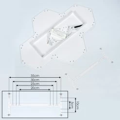 Hofstein Fanebal Deckenpanel LED Weiß, 1-flammig 16 Hofstein Fanebal Deckenpanel LED Weiß, 1-flammig -LED Leuchten Verkäufe fanebal deckenpanel h3419120 4