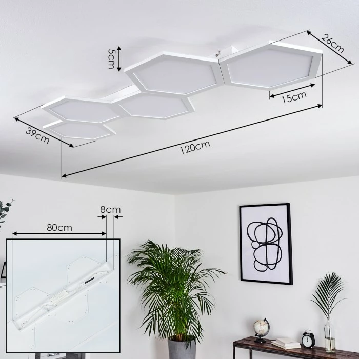 Hofstein Fanebal Deckenpanel LED Weiß, 1-flammig 4 Hofstein Fanebal Deckenpanel LED Weiß, 1-flammig – Bild 4