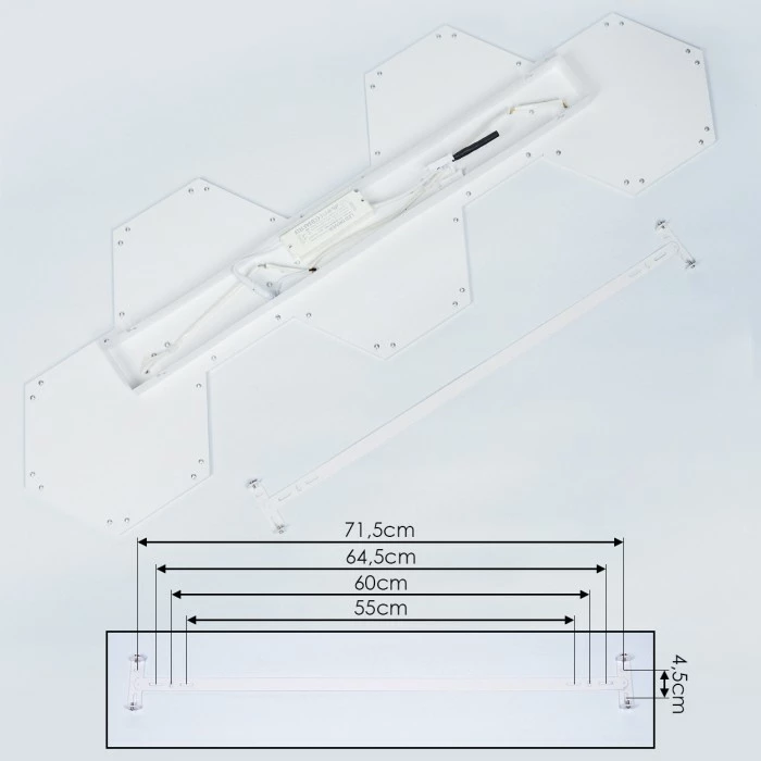 Hofstein Fanebal Deckenpanel LED Weiß, 1-flammig 5 Hofstein Fanebal Deckenpanel LED Weiß, 1-flammig – Bild 5