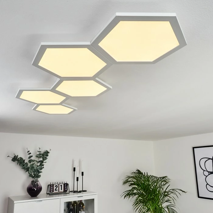 Hofstein Fanebal Deckenpanel LED Weiß, 1-flammig 9 Hofstein Fanebal Deckenpanel LED Weiß, 1-flammig – Bild 9