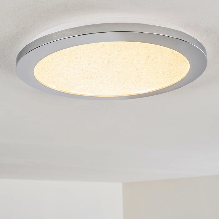 Hofstein Fasola Deckenleuchte LED Nickel glänzend, 1-flammig 14 Hofstein Fasola Deckenleuchte LED Nickel glänzend, 1-flammig – Bild 14