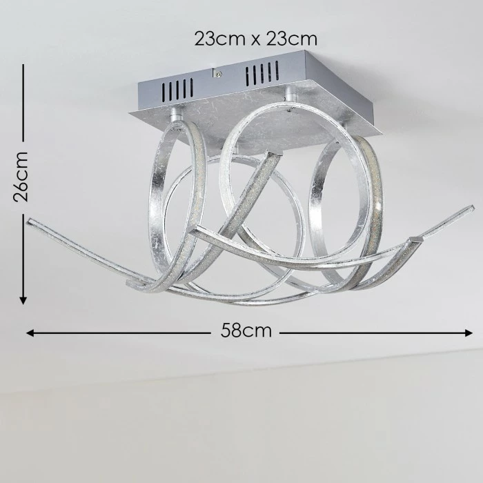 Hofstein Felin Deckenleuchte LED Silber, 1-flammig 2 Hofstein Felin Deckenleuchte LED Silber, 1-flammig – Bild 2