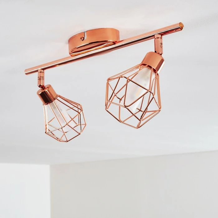 Hofstein Ferrand Deckenleuchte LED Kupferfarben, 2-flammig 12 Hofstein Ferrand Deckenleuchte LED Kupferfarben, 2-flammig – Bild 12