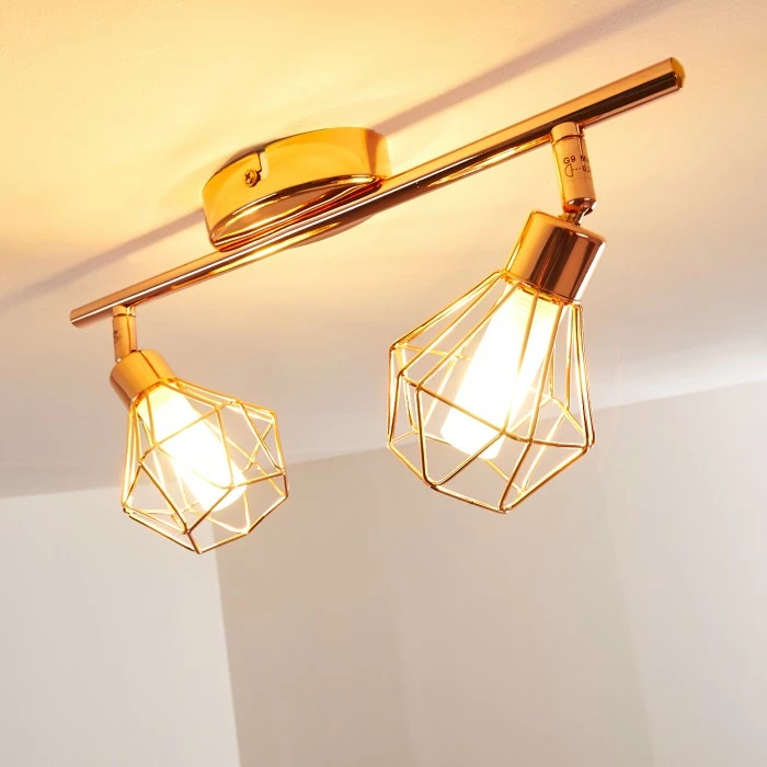 Hofstein Ferrand Deckenleuchte LED Kupferfarben, 2-flammig 13 Hofstein Ferrand Deckenleuchte LED Kupferfarben, 2-flammig – Bild 13