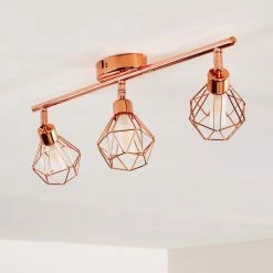 Hofstein Ferrand Deckenleuchte LED Kupferfarben, 3-flammig -LED Leuchten Verkäufe ferrand deckenleuchte h3159873 do1 18