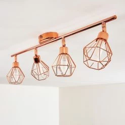 Hofstein Ferrand Deckenleuchte LED Kupferfarben, 4-flammig -LED Leuchten Verkäufe ferrand deckenleuchte h3159903 do1 17