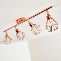 Hofstein Ferrand Deckenleuchte LED Kupferfarben, 4-flammig -LED Leuchten Verkäufe ferrand deckenleuchte h3159903 do1 4