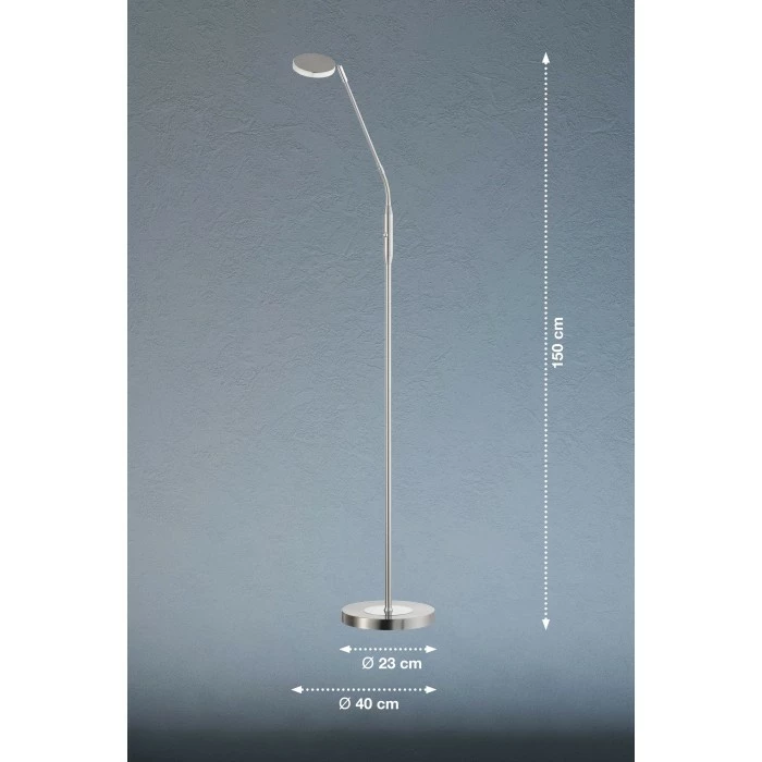 FHL easy Luna Stehleuchte LED Nickel-Matt, 1-flammig 2 FHL easy Luna Stehleuchte LED Nickel-Matt, 1-flammig – Bild 2