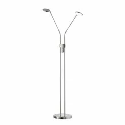FHL easy Luna Stehleuchte LED Nickel-Matt, 2-flammig