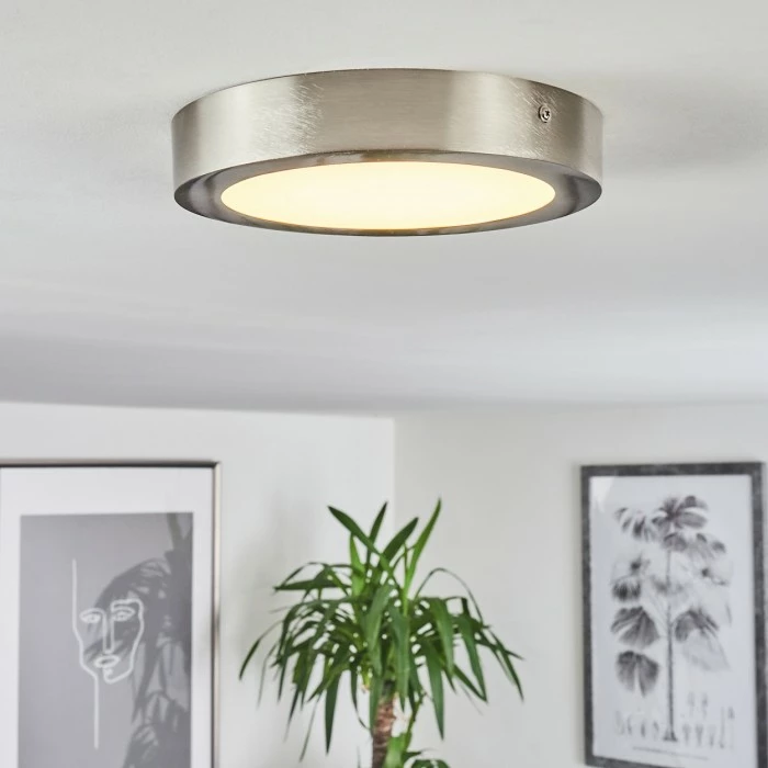 Hofstein Finsrud Deckenleuchte LED Nickel-Matt, 1-flammig 1 Hofstein Finsrud Deckenleuchte LED Nickel-Matt, 1-flammig