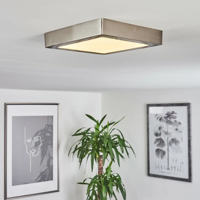 Hofstein Finsrud Deckenleuchte LED Nickel-Matt, 1-flammig 9 Hofstein Finsrud Deckenleuchte LED Nickel-Matt, 1-flammig – Bild 9